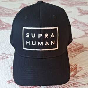 Supra Human Yupoong SnapBack Black Hat One Size New